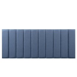 Cabeceira Cama Queen Completa Conjunto Placa Modulada Adesiva Mdf Estofada Quarto Azul Escuro - 3 Cabeceira Cama Queen Completa Conjunto Placa Modulada Adesiva Mdf Estofada Quarto Azul Escuro - 3