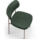 Ver imagem 3 de Kit 04 Cadeiras Decorativa Estofada para Sala de Jantar Melina Base Arena L02 Couríssimo Verde Musgo