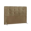 Ver imagem 1 de Cabeceira Cama Box Estofada Queen Queen Clean Suede Marrom - Simbal
