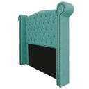 Ver imagem 3 de Kit Cabeceira 160 cm Suede + Calçadeira Madrid Azul Tiffany