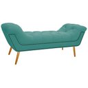 Ver imagem 4 de Kit Cabeceira 160 cm Suede + Calçadeira Madrid Azul Tiffany