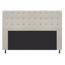 Ver imagem 1 de Cabeceira Estofada Dama 160 cm Queen Size Com Strass Suede Bege - ADJ Decor