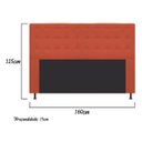 Ver imagem 3 de Cabeceira Estofada Dama 160 cm Queen Size Com Botonê Suede Terracota - ADJ Decor