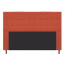 Ver imagem 1 de Cabeceira Estofada Dama 160 cm Queen Size Com Botonê Suede Terracota - ADJ Decor