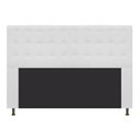 Ver imagem 1 de Cabeceira Estofada Dama 160 cm Queen Size Com Botonê Suede Branco - ADJ Decor