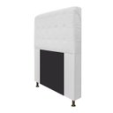Ver imagem 2 de Cabeceira Estofada Dama 160 cm Queen Size Com Botonê Suede Branco - ADJ Decor