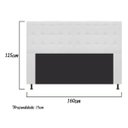 Ver imagem 3 de Cabeceira Estofada Dama 160 cm Queen Size Com Botonê Suede Branco - ADJ Decor