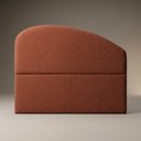 Ver imagem 2 de Cabeceira Cama Box Queen Colli 160cm Estofada Orgânica Moderna Bouclê Terracota - Desk Design