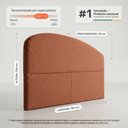Ver imagem 4 de Cabeceira Cama Box Queen Colli 160cm Estofada Orgânica Moderna Bouclê Terracota - Desk Design