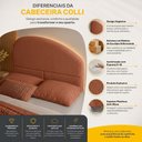 Ver imagem 3 de Cabeceira Cama Box Queen Colli 160cm Estofada Orgânica Moderna Bouclê Terracota - Desk Design