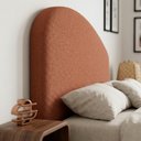 Ver imagem 1 de Cabeceira Cama Box Queen Colli 160cm Estofada Orgânica Moderna Bouclê Terracota - Desk Design