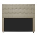 Ver imagem 1 de Cabeceira Estofada Dama 195 cm King Size Com Botonê Corano Bege - ADJ Decor