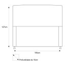 Ver imagem 3 de Cabeceira Estofada Dama 195 cm King Size Com Botonê Corano Cinza - ADJ Decor
