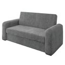 Ver imagem 1 de Sofá Cama Versátil 2 Lugares Veludo Selmer Cinza