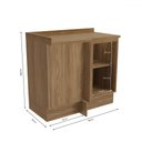 Ver imagem 3 de Balcão de Cozinha de Canto Isabel 1 Porta Nogueira/fendi - Kappesberg