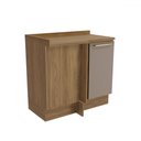 Ver imagem 1 de Balcão de Cozinha de Canto Isabel 1 Porta Nogueira/fendi - Kappesberg