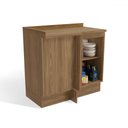 Ver imagem 2 de Balcão de Cozinha de Canto Isabel 1 Porta Nogueira/fendi - Kappesberg