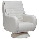 Ver imagem 1 de Poltrona de Amamentação com Balanço Giratória Cone Sky D02 Linho Branco C-419 - Lyam Decor