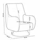 Ver imagem 5 de Poltrona de Amamentação com Balanço Giratória Cone Sky D02 Linho Branco C-419 - Lyam Decor