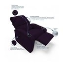 Ver imagem 5 de Poltrona Reclinável Sofia Veludo Roxo Púrpura com Porta Copos Loja Sheep