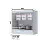 Balcão de Cozinha Modulado Americana C/ 2 Portas S/ Tampo Branco - Henn - 3