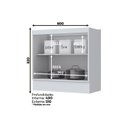 Ver imagem 3 de Balcão de Cozinha Modulado Americana C/ 2 Portas S/ Tampo Branco - Henn