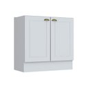 Ver imagem 1 de Balcão de Cozinha Modulado Americana C/ 2 Portas S/ Tampo Branco - Henn
