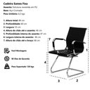 Ver imagem 6 de Cadeira Escritório Interlocutor Stripes Fixa Pu Cinza