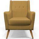 Ver imagem 6 de Kit 02 Poltronas Decorativas com Pés de Madeira Taroba D02 Veludo Mostarda B-260 - Lyam Decor