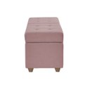 Ver imagem 5 de Canto Alemão Recamier Bau + Painel Madri 140cm Suede Rose - Inova Decor