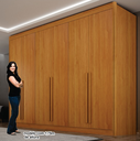 Ver imagem 3 de Guarda Roupa Diamante Gold 6 Pts Cinamomo - Leifer