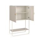 Ver imagem 5 de Balcão Bar 2 Portas 90cm Orgânico Pé Metal Luna BP Offwhite
