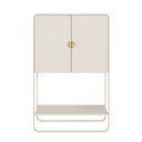 Ver imagem 4 de Balcão Bar 2 Portas 90cm Orgânico Pé Metal Luna BP Offwhite