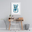 Ver imagem 1 de Quadro Decorativo Orixá Ogum - 60x48cm:madeira Branca