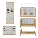 Ver mais imagens de Quarto de Bebê Completo Berço Americano 3 em 1 Colchão Sonho Multimóveis Mp4643 Madeirado/off