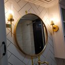 Ver imagem 6 de 2 Arandela Dourada Vidro Transparente Cristal E27 Sala Quarto Lup56