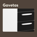 Ver imagem 5 de Balcão de Aço Cozinha Bertolini Evidence 2 Portas 4 Gavetas Branco/Preto Estrutura Reforçada