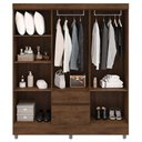 Ver imagem 2 de Guarda Roupa Casal 6 Portas 2 Gavetas 153 Cm 10091 Vlr Imbuia