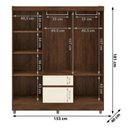 Ver imagem 3 de Guarda Roupa Casal 6 Portas 2 Gavetas 153 Cm 10091 Vlr Imbuia