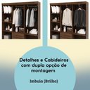 Ver imagem 4 de Guarda Roupa Casal 6 Portas 2 Gavetas 153 Cm 10091 Vlr Imbuia