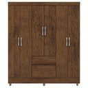 Ver imagem 1 de Guarda Roupa Casal 6 Portas 2 Gavetas 153 Cm 10091 Vlr Imbuia