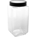 Ver imagem 6 de Kit 3 Porta Mantimentos de Vidro 2,2l com Tampa de Metal Preta Lyor Potes para Alimentos