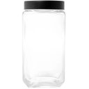 Ver imagem 4 de Kit 3 Porta Mantimentos de Vidro 2,2l com Tampa de Metal Preta Lyor Potes para Alimentos