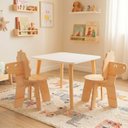 Ver imagem 1 de Mesa e 2 Cadeiras Infantil Petit Kit Livro Educativo - Borboletinha Petit em Madeira - Leão Petit