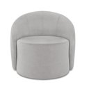 Ver imagem 5 de Poltrona Decorativa Orgânica Giratória Lua Suede Cinza D03 - D'Rossi