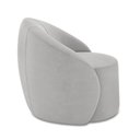 Ver imagem 6 de Poltrona Decorativa Orgânica Giratória Lua Suede Cinza D03 - D'Rossi