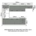 Ver imagem 6 de Cozinha Completa 330001 Com Armário E Balcão Branco/Cinza