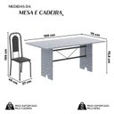 Ver imagem 3 de Conjunto Sala de Jantar 8 Cadeiras Lara Prata/Preto