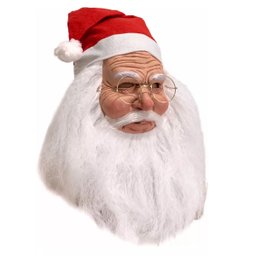 Mascara de Papai Noel Realista Natal Natalino Fantasia Latex Barba Oculos Festa Fim de Ano Confrater - 2
