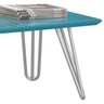 Mesa de Centro Turquesa Pés Prateados Neew House Azul Turquesa - 2